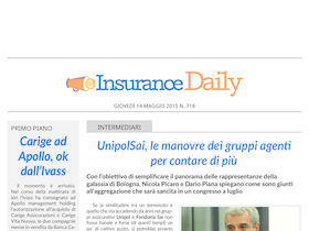Insurance Daily n.718 di giovedì 14 maggio 2015